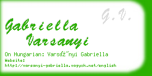 gabriella varsanyi business card